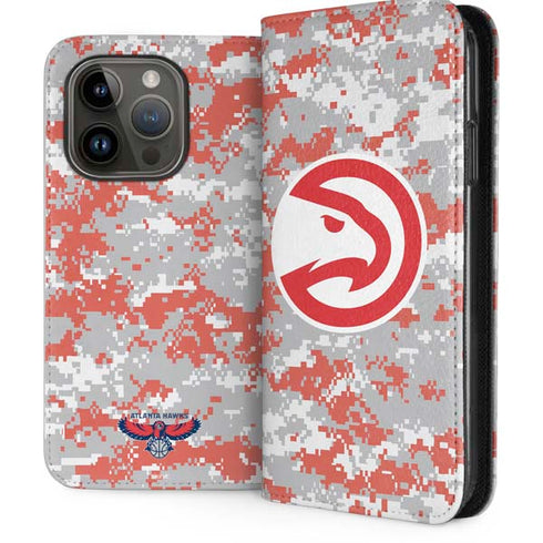 NBA Atlanta Hawks Digi Camo iPhone 15 Pro Folio Case